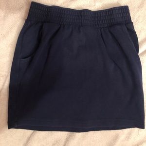 Navy midi skirt